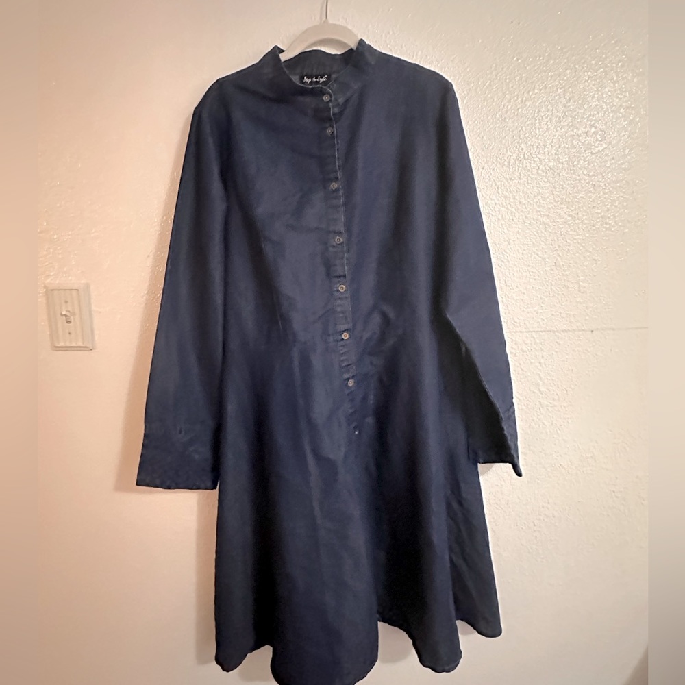 denim midi dress